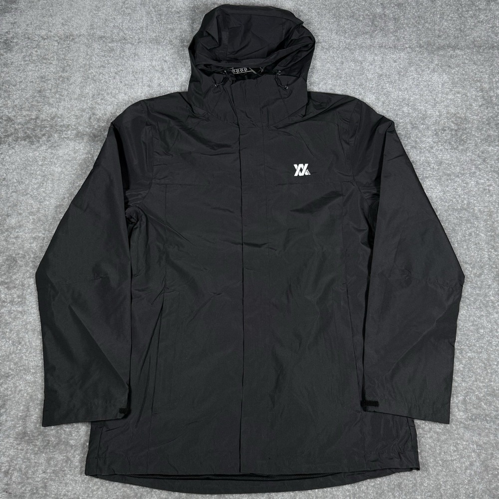 Dixxon Tech Jacket Men's Medium Black Full Zip Hooded Water Resistant Mesh Lined